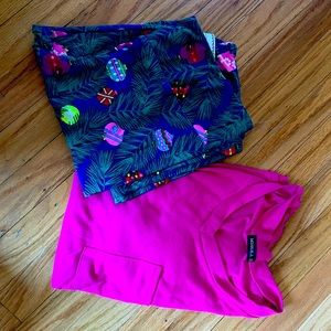 Super Soft Christmas Pajamas - Leggings and Tshirt